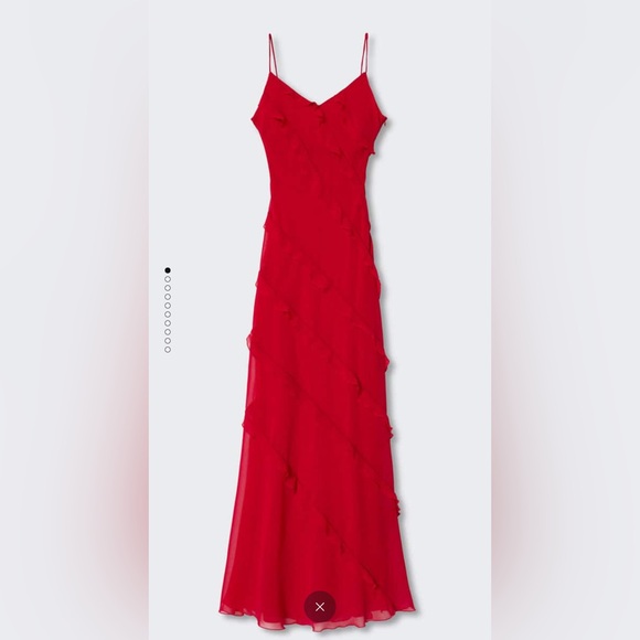 Mango Long Red Dress - Picture 4 of 9